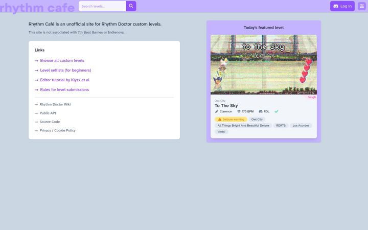 Screenshot of rhythm.cafe