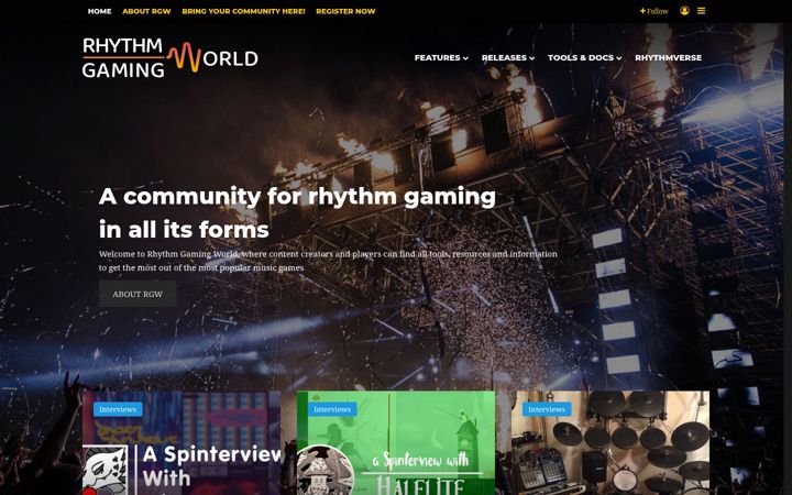 Screenshot of rhythmgamingworld.com