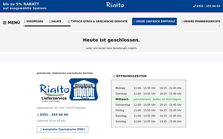 Screenshot of rialto-dresden.de