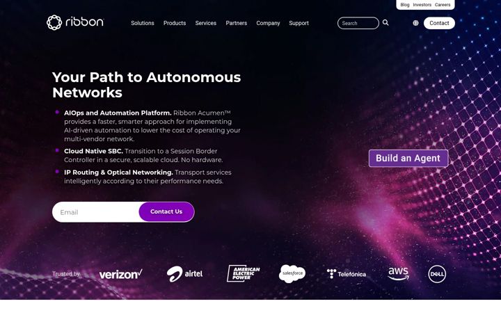 Screenshot of ribboncommunications.com