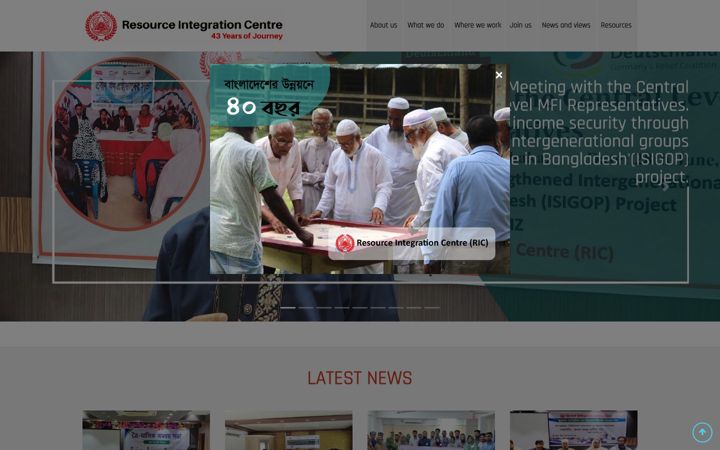Screenshot of ric-bd.org