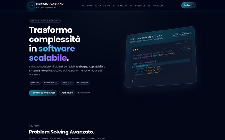 Ekrano kopija riccardigaetano.it