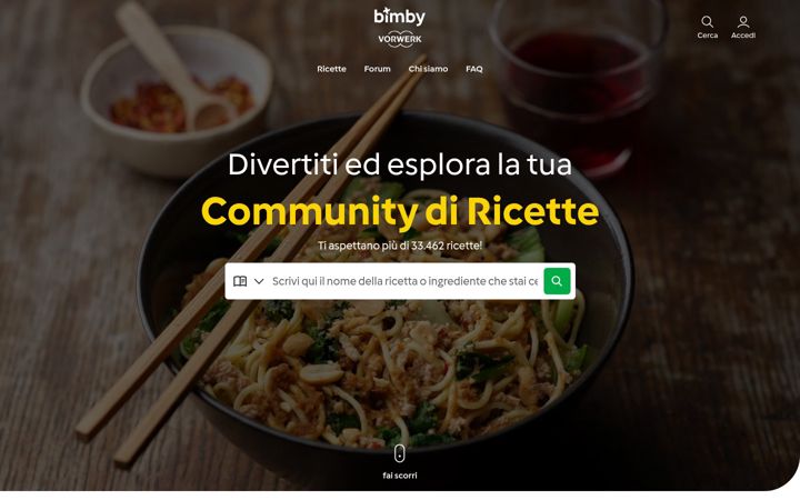 Captură de ecran a ricettario-bimby.it