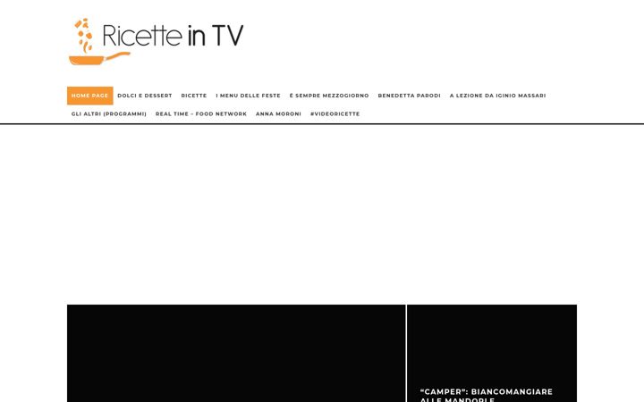 Screenshot of ricetteintv.com