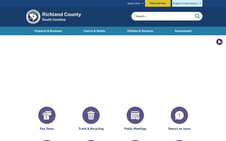 Skjámynd af richlandcountysc.gov