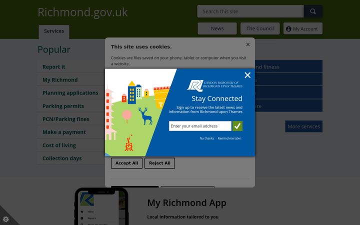 Screenshot of richmond.gov.uk