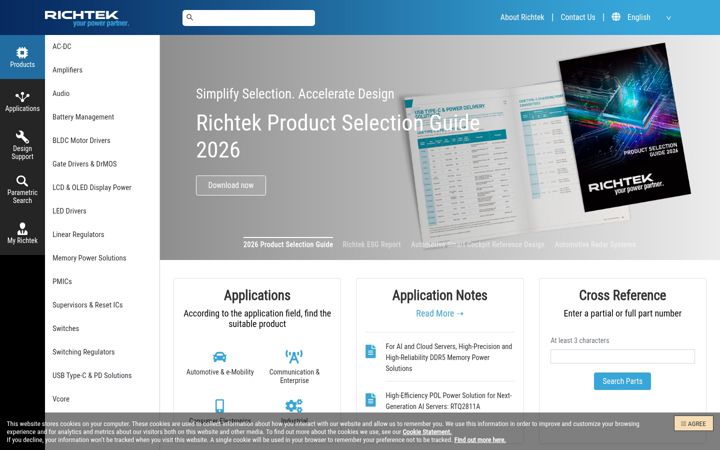 Screenshot of richtek.com
