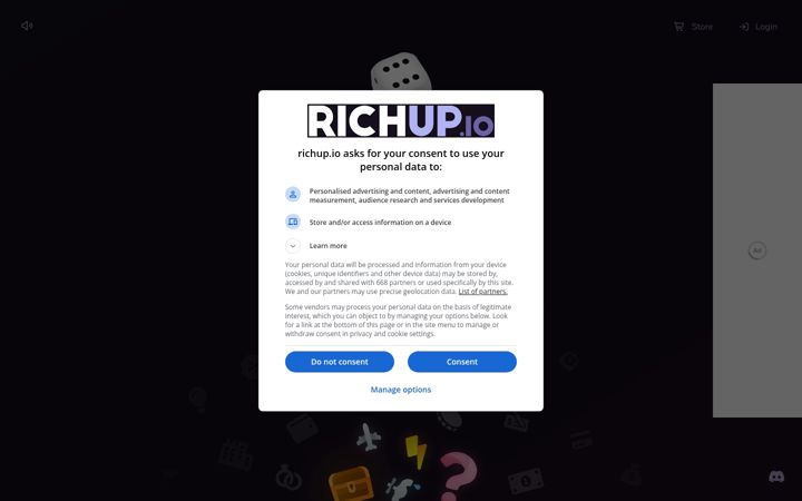 Screenshot of richup.io