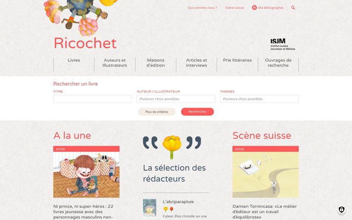 Screenshot stránky ricochet-jeunes.org