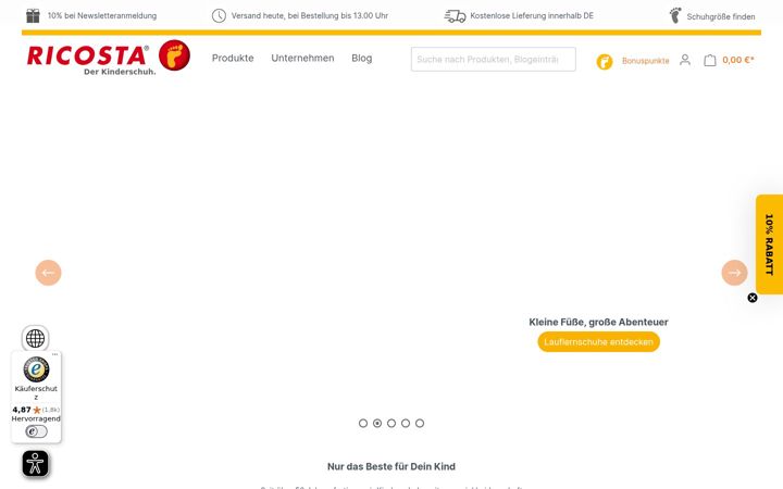 Zrzut ekranu ricosta.de