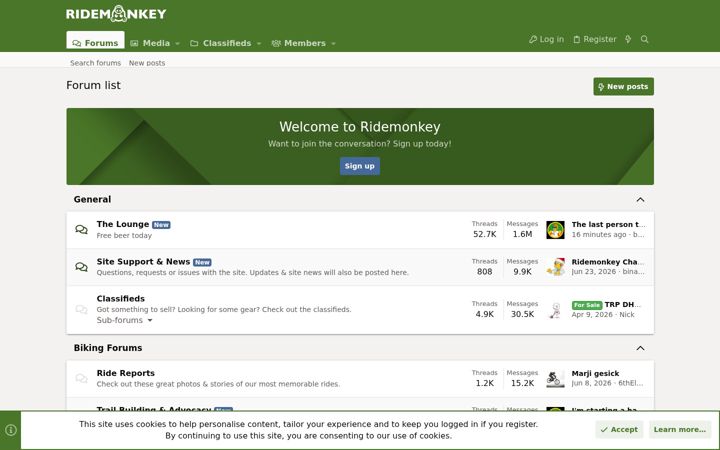 Screenshot of ridemonkey.com