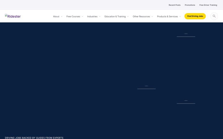 Screenshot von ridester.com