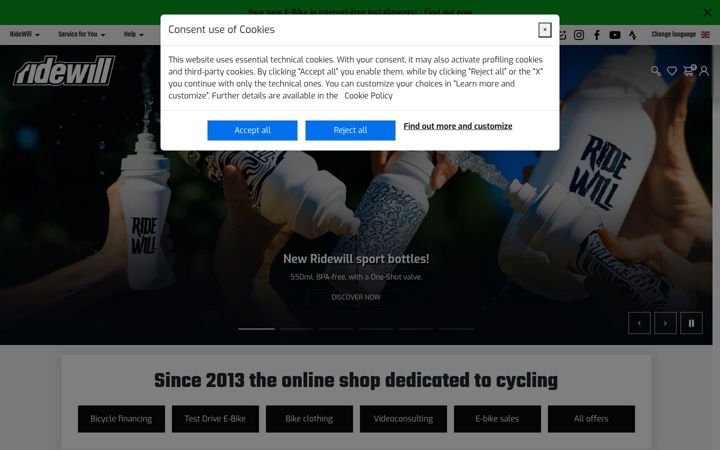 Screenshot di ridewill.com