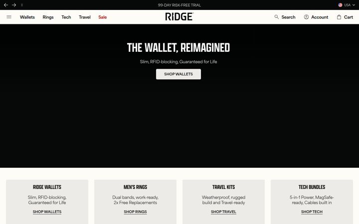 Screenshot di ridge.com