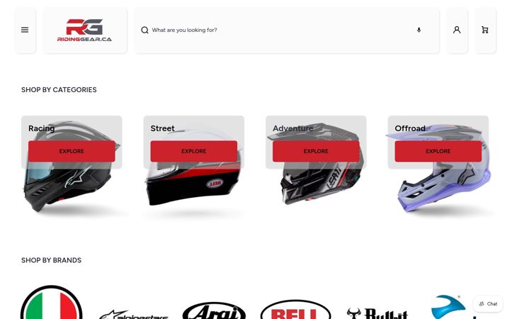 Screenshot of ridinggear.ca