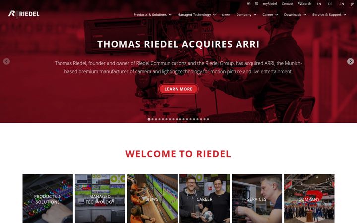 Screenshot of riedel.net
