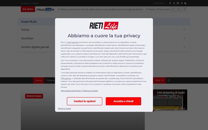 Screenshot of rietilife.com