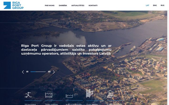 Screenshot of rigaport.lv