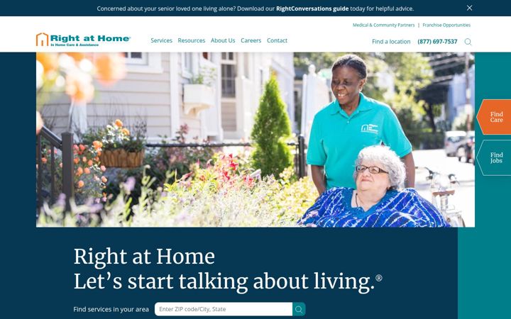 Screenshot of rightathome.net