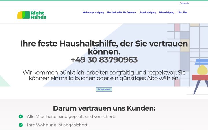 Screenshot ta' righthands.de