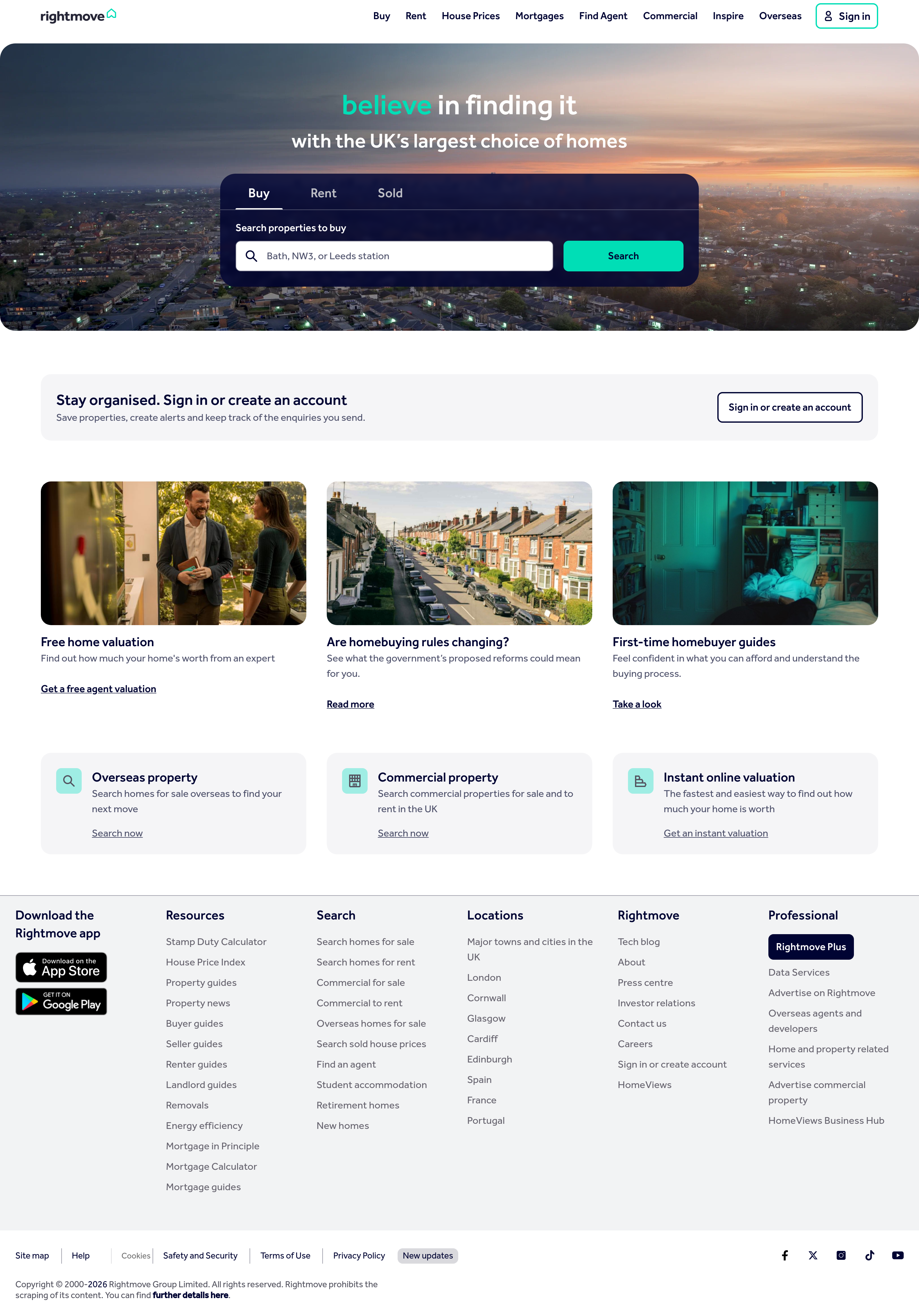 Screenshot of rightmove.co.uk