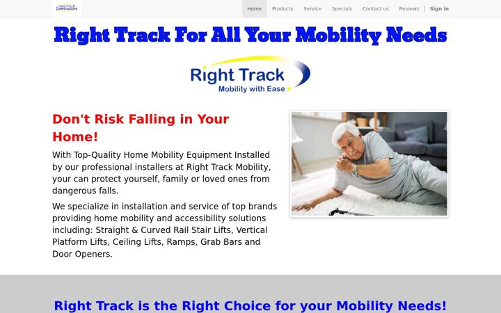 Екранна снимка на righttrackconstructors.com