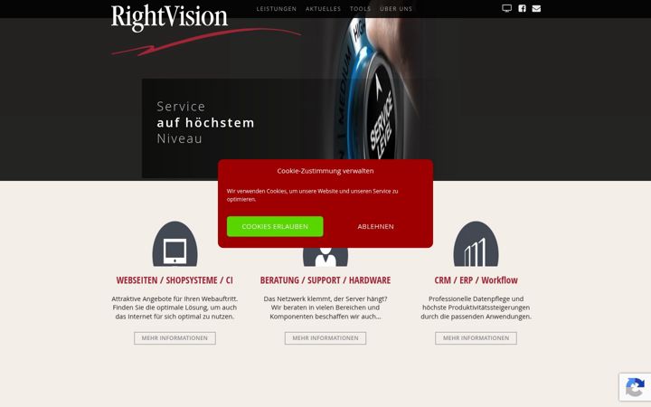Screenshot of rightvision.de