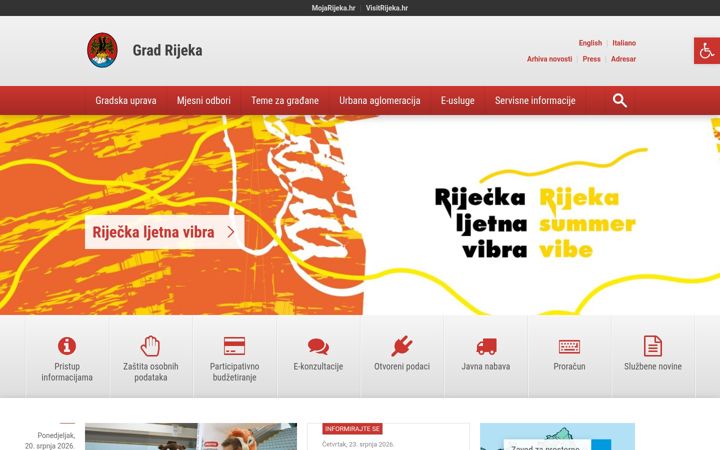 Screenshot of rijeka.hr