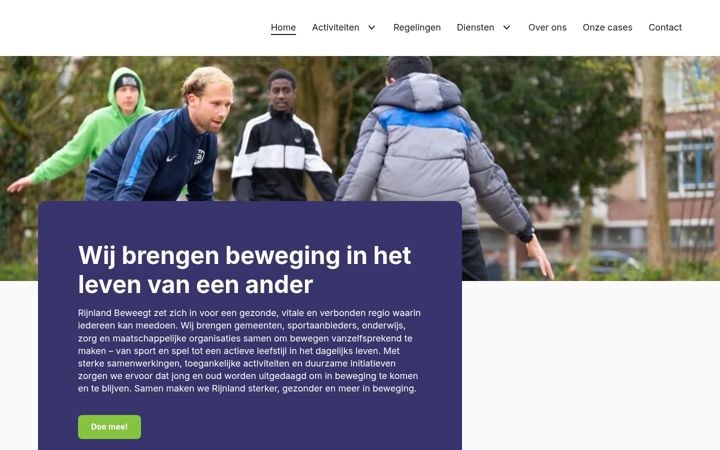 Captura de pantalla de rijnlandbeweegt.nl