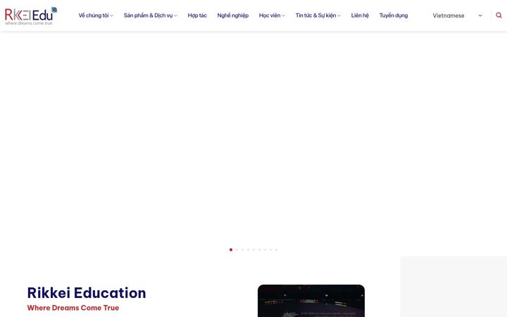 Screenshot of rikkei.edu.vn