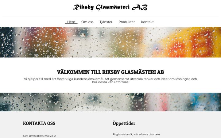 Screenshot of riksby-glas.se
