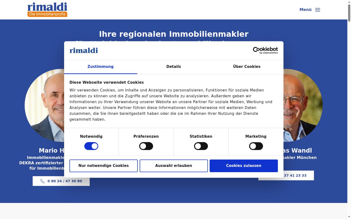 Captură de ecran a bannerului de consimțământ afișat înainte de orice interacțiune