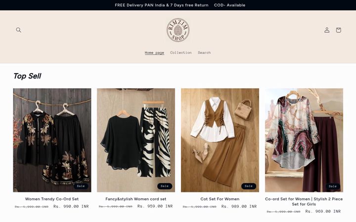 Captura de pantalla de rimzimshop.com