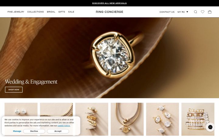 Screenshot von ringconcierge.com