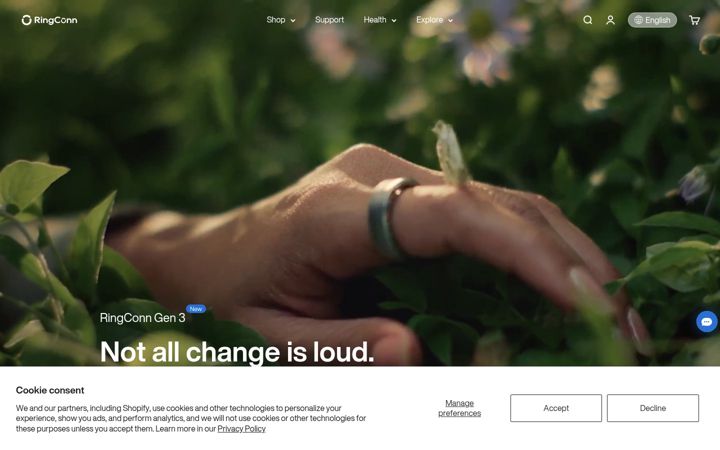 Screenshot of ringconn.com