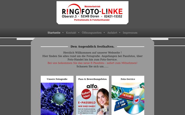 Screenshot of ringfoto-linke.de