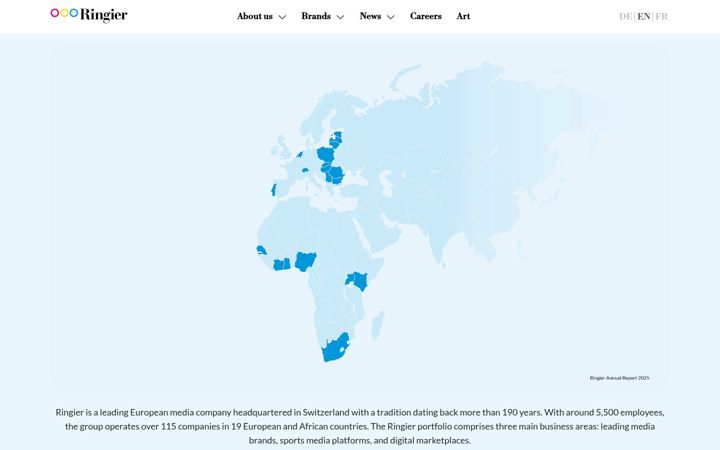 Screenshot of ringier.com