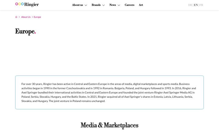 Screenshot of ringier.ro