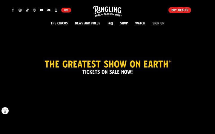 Screenshot of ringling.com