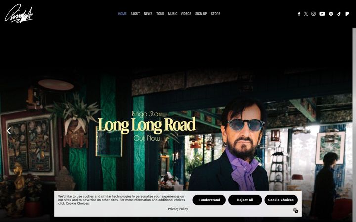 Screenshot von ringostarr.com