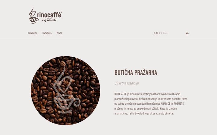 Screenshot of rinocaffe.com