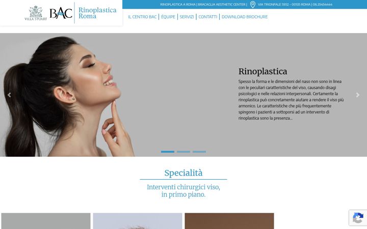 Skjermbilde av rinoplasticaroma.it