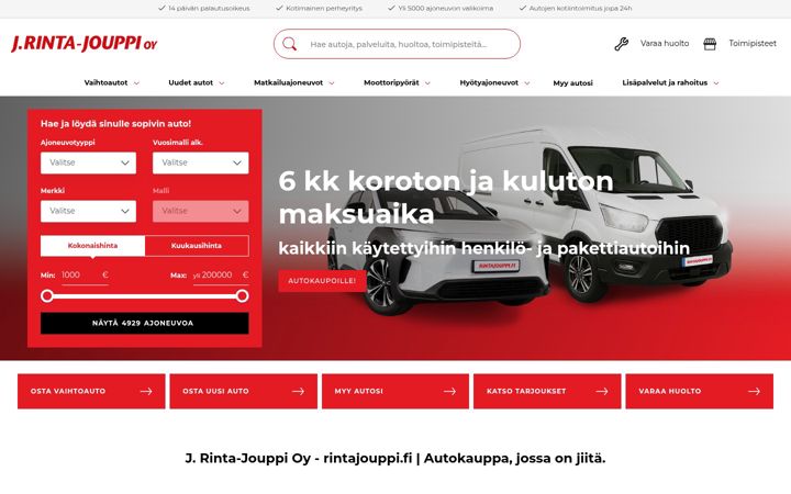 Screenshot of rintajouppi.fi