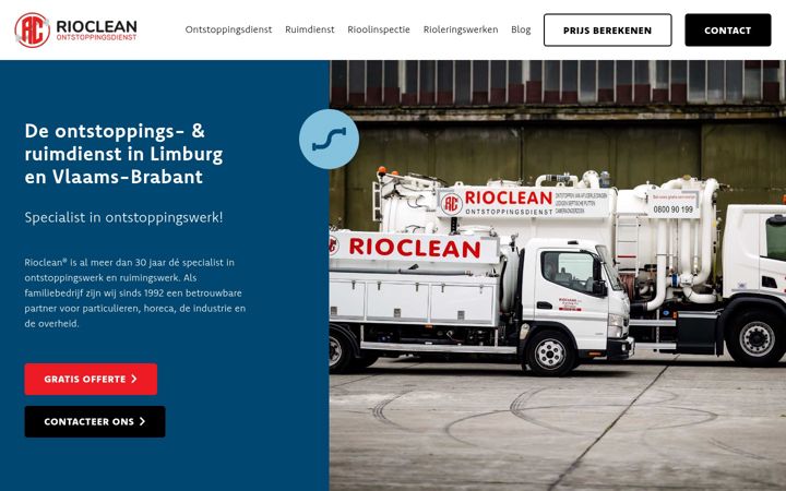 Screenshot of rioclean.be