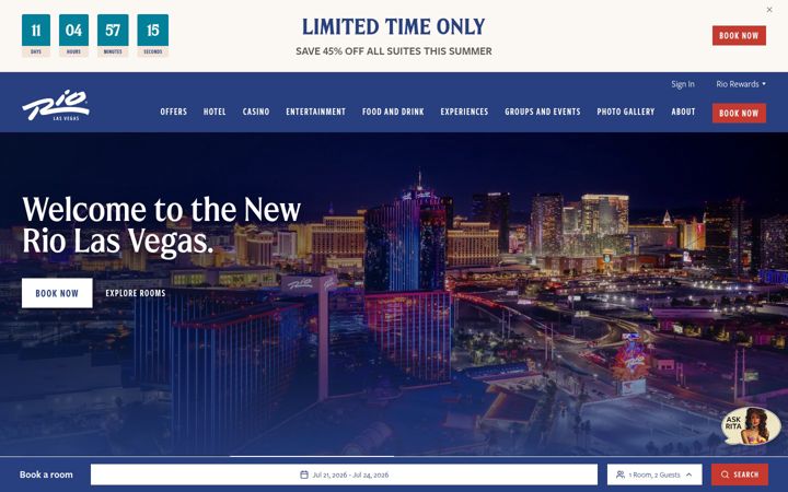 Screenshot of riolasvegas.com