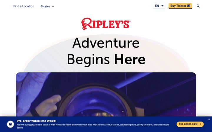 Screenshot di ripleys.com