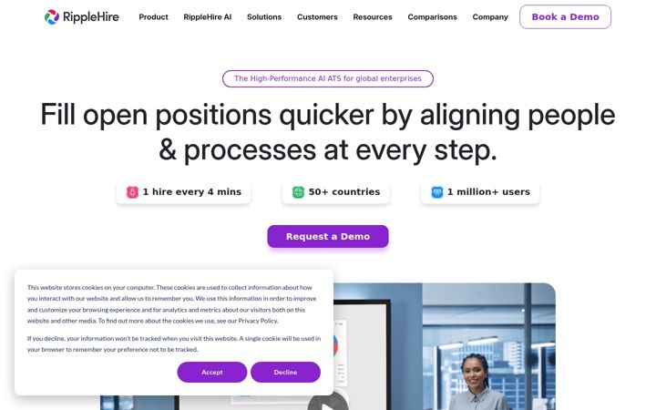 Screenshot of ripplehire.com