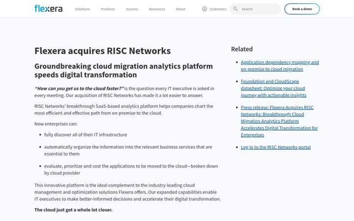 Screenshot of riscnetworks.com