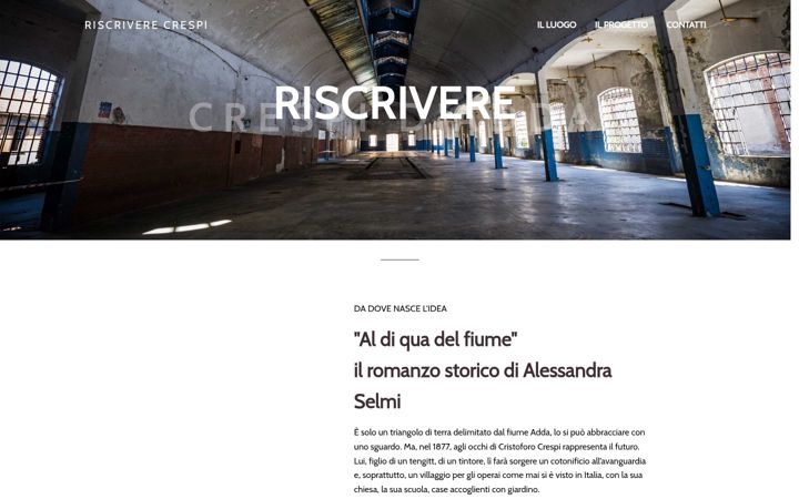 Kuvakaappaus sivustosta riscriverecrespi.it