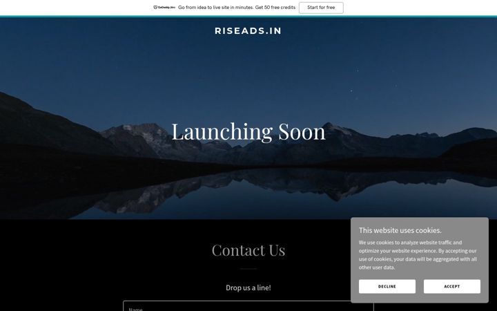 Screenshot of riseads.in